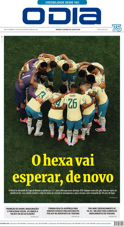Jornal O Dia - Segunda-feira, 6 de julho de 2026